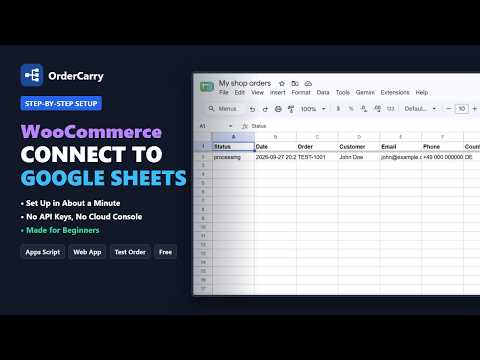 How to Connect WooCommerce to Google Sheets (Free, No API Keys)