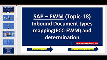 SAP EWM- Inbound Document types mapping(ECC-EWM) and determination