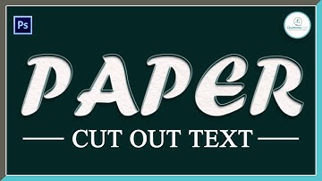 How to create Paper Cut Out Text Effect | Photoshop Tutorial