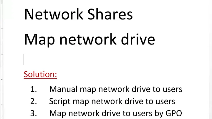 Configure Network Sharing and Map Network Drives by GPO