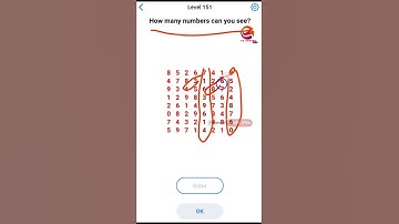 EASY GAME | LEVEL 151 How Many Numbers Can You See❓