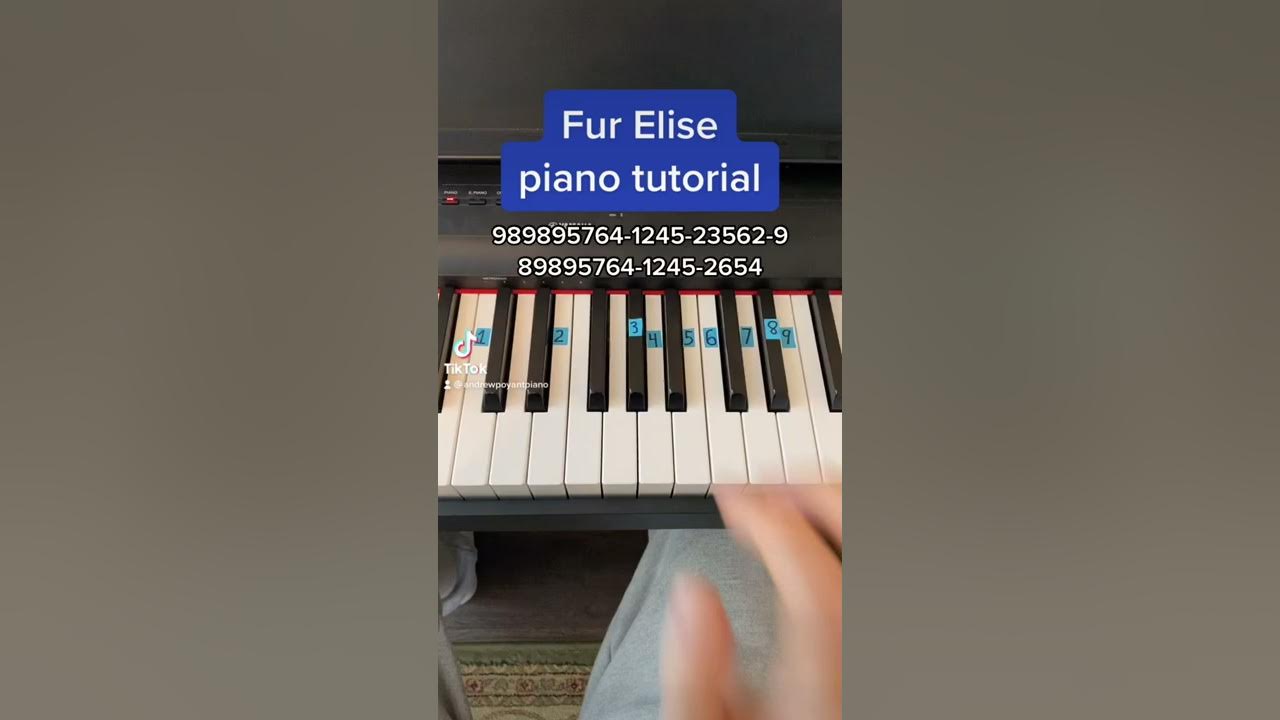 Fur Elise easy piano tutorial!