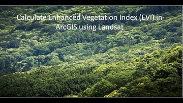 Calculation Of Enhanced Vegetation Index (EVI) in ArcGIS Using Landsat Satellite Images