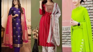 Suits ke design ke collection // punjabi suit ke liye design // designer stunning suit collection // screenshot 1