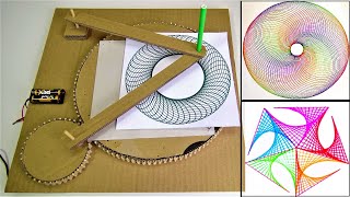 DIY Geometric Automatic Drawing Machine on Carboard