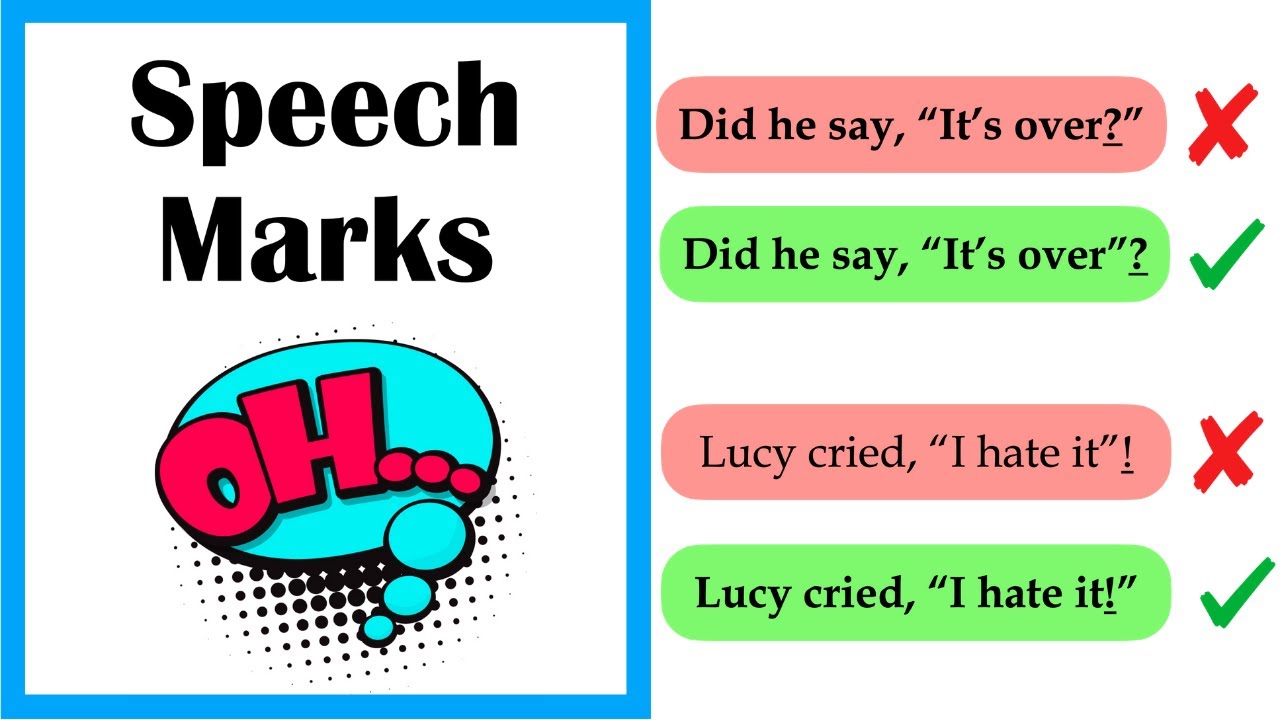 worksheet on speech marks for grade 5