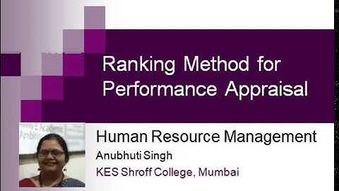 Ranking Method of Performance Appraisal, one of the traditional methods