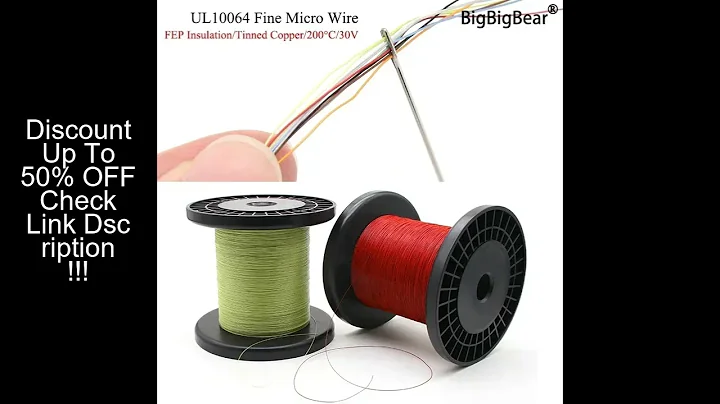 10M/100M UL10064 FEP Wire 40/36/34/32/30/28/26AWG PTFE Plastic Ultra Fine Micro Litz Wires Solder Hi