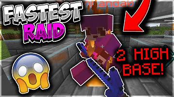 fastest raid ever on a 2 high base... | Minecraft HCF