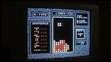 TETRIS NES NTSC lvl 19, 14 tetris in a row