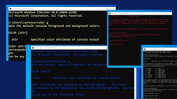 How to Change Text color in CMD (Windows Command Line  Tutorial) Windows 10 & 11