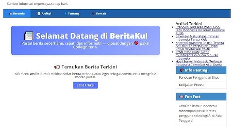 Demo Aplikasi Portal Berita | CodeIgniter 4 + AJAX + Vue.js | Praktikum Pemrograman Web 2