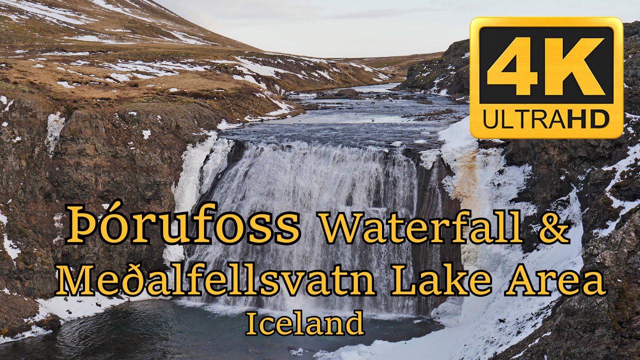 Meðalfellsvatn Lake Area & Þórufoss Waterfall, Iceland — Thorufoss — video poster