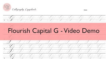Flourish Capital G - Video Demo (PARTIAL) - Dip pen calligraphy | Engrosser