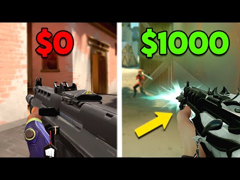 Do Valorant Skins ACTUALLY Make You Play BETTER? ($0 vs $1000 INVENTORY)