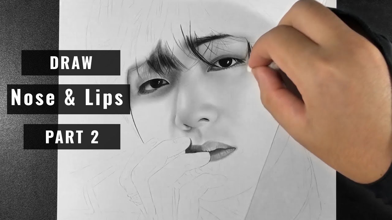 pic Realistic Easy Realistic Kim Taehyung Drawing youtube