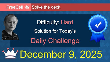 Microsoft Solitaire Collection: FreeCell - Hard - December 9, 2025