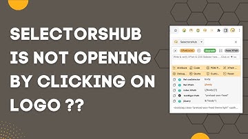 SelectorsHub is not opening by clicking on logo?