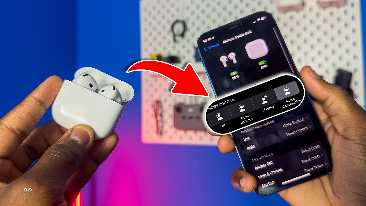 How to turn on/off Noise Cancellation on AirPods 4! - YouTube