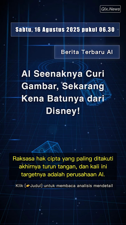 🧐👉 AI Seenaknya Curi Gambar, Sekarang Kena Batunya dari Disney! #QixNewsAI