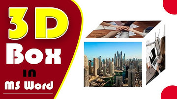 3D Box draw In MS Word || How to Draw 3d Cube in MS Word || tips and tricks in MS word In Hindi/Urdu