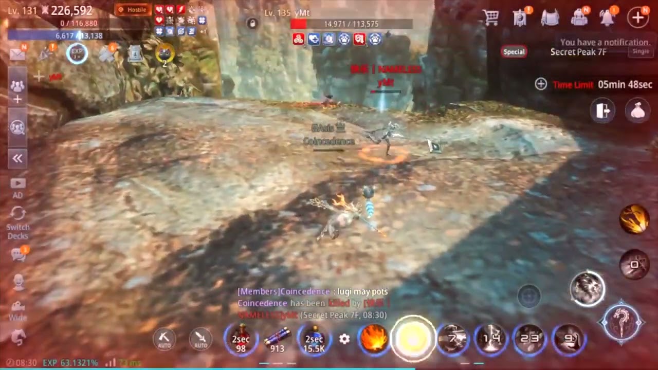 MIR4 SORCERER LVL 131 (DARKNYAN) VS ARBALIST LVL 135 (EPIC POTION) ..