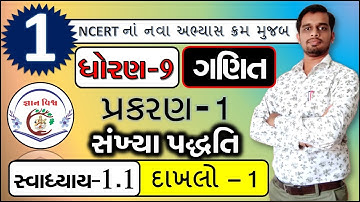 STD 9 SWADHYAY 1.1 Dakhalo 1 Sankhya Padhdhati CHAPTER 1 Maths NCERT in gujarati