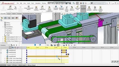 Solidworks Animation Tutorial - How to Animate Pick n Place, Conveyor,& Turn Table (Video 11 of 15)