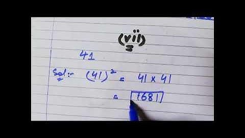 Unit#5 "Square root of positive numbers" Exercise #5.1, Q# 1,2 (part 1)