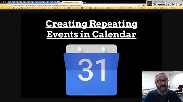 Creating Repeating Events In Google Calendar