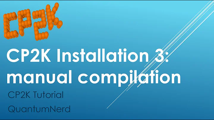 CP2K Tutorial: 1.3 CP2K installation, manual compilation with Intel compiler in Ubuntu (popt)