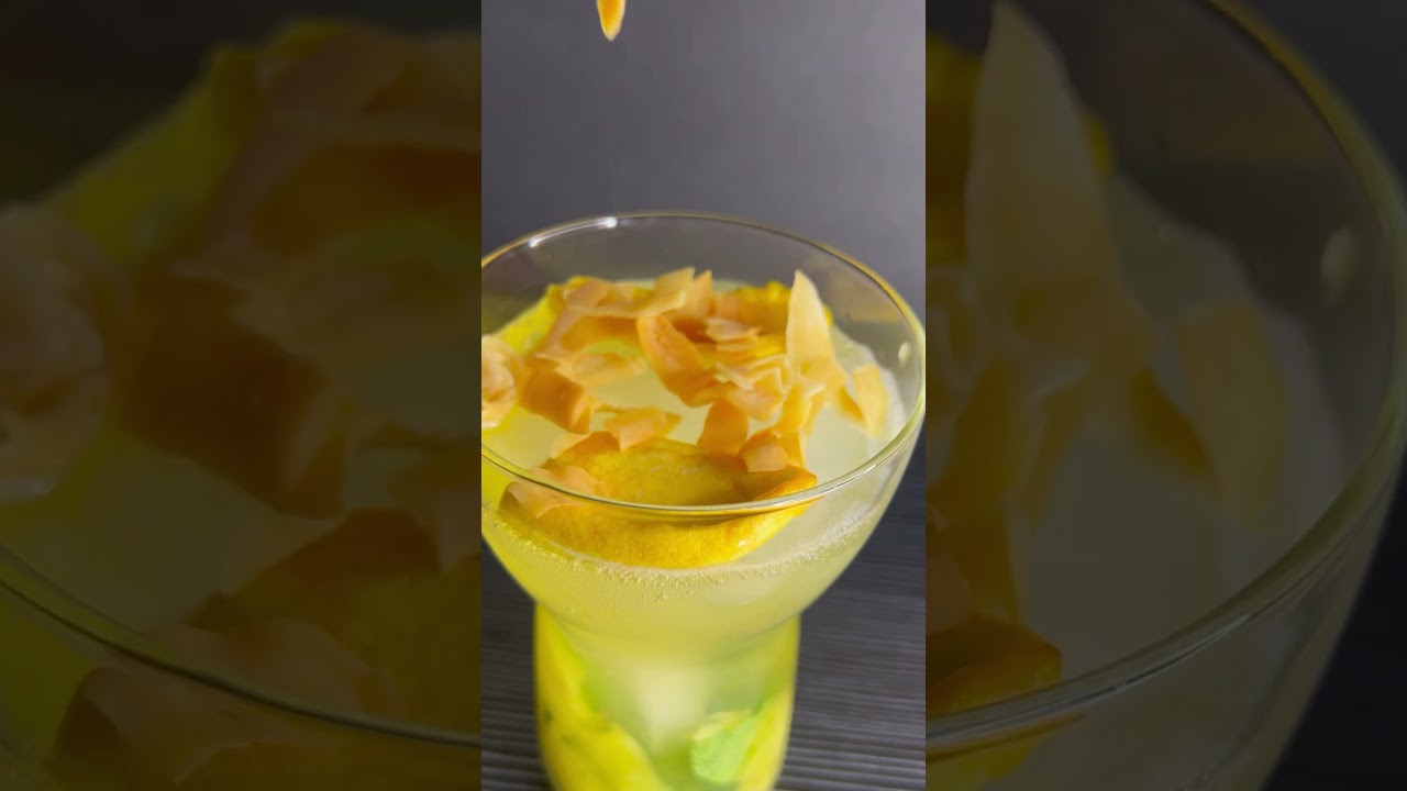 Pineapple Ade with dried jackfruit and coconut 