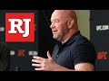 UFC president Dana White with media ahead of UFC 248