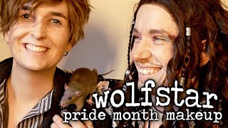 {wolfstar: PRIDE, remus does sirius' makeup & rat pride}