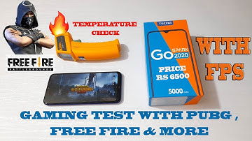 Tecno spark go 2020 gaming test with freefire , pubg & more