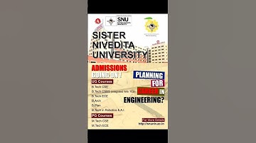 Sister Nivedita University Kolkata #education #admission #college #engineering