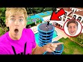 Carter Sharer Built Worlds BIGGEST Trampoline Park in his Backyard!!