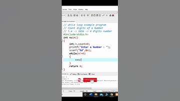 #44 C Program to Count Digits of a given Number | C Programming #shorts