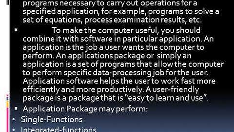 Lecture# 1 level 5 Computer Ch #4 Application software and pre written software