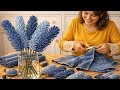 Idea to turn old jeans into lavender flowers | Unique idea for home decoration