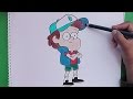 Dibujando y coloreando a Dipper Pines (Gravity Falls) - Drawing and coloring Dipper Pines