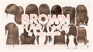 60+ Aesthetic Brown Hair Codes / IDs For Brookhaven & Bloxburg