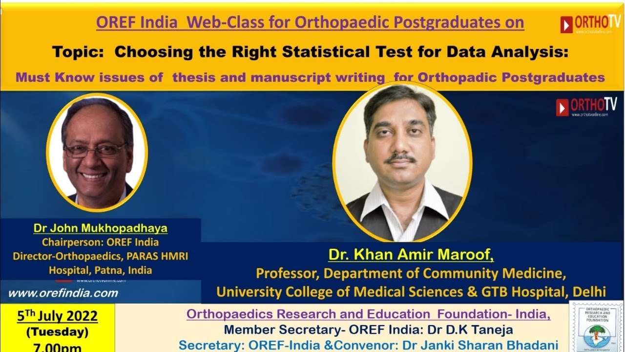 Oref OREF India Web-class for Orthopaedic postgraduates - YouTube