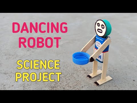 How to make Self moving robot at home - mini dancing robot toy diy - best science project