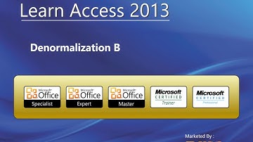 Access 2013 Denormalization B | Learn Access 2013 Tutorial | Microsoft Access 2013