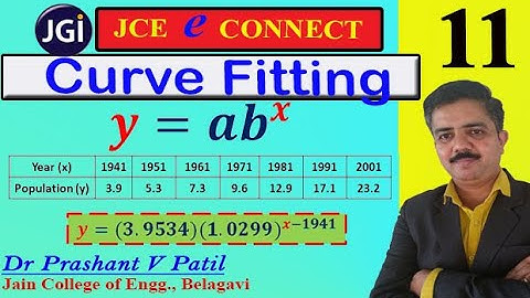Fitting of Power curve || y=ab^x || Curve Fitting || 18mat41 || Dr Prashant Patil