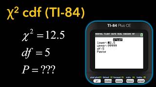TI-84: χ²cdf - Chi-Squared CDF (Find Probabilities in a Chi-Square Distribution)