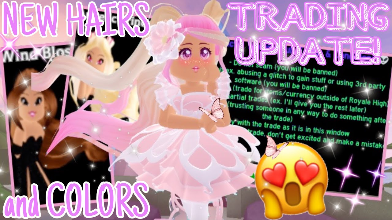 New Trading Update Winx Hairstyles New Hair Colors Roblox Royale High Tea And Updates Own That Crown - roblox trading window