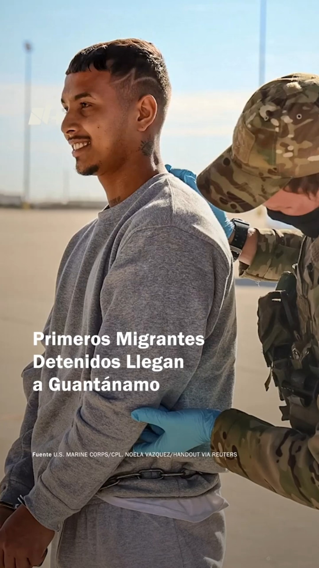 Primeros migrantes detenidos llegan a base militar de Guantánamo #guantánamo #shorts #eua