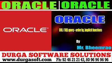 Oracle DRL /DQL Query   order by implect functions by Bheemrao